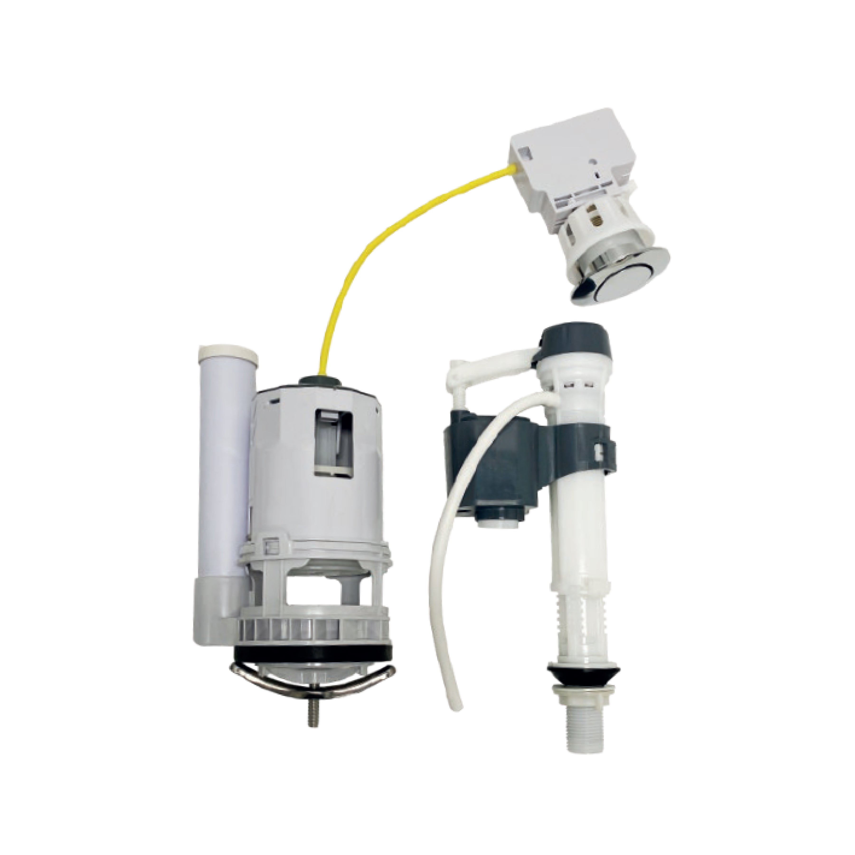 Acc. Luxury P/Tanque de Inodoro C/Cable Control Completo C/Boton Ovalado - Fratelli Premium